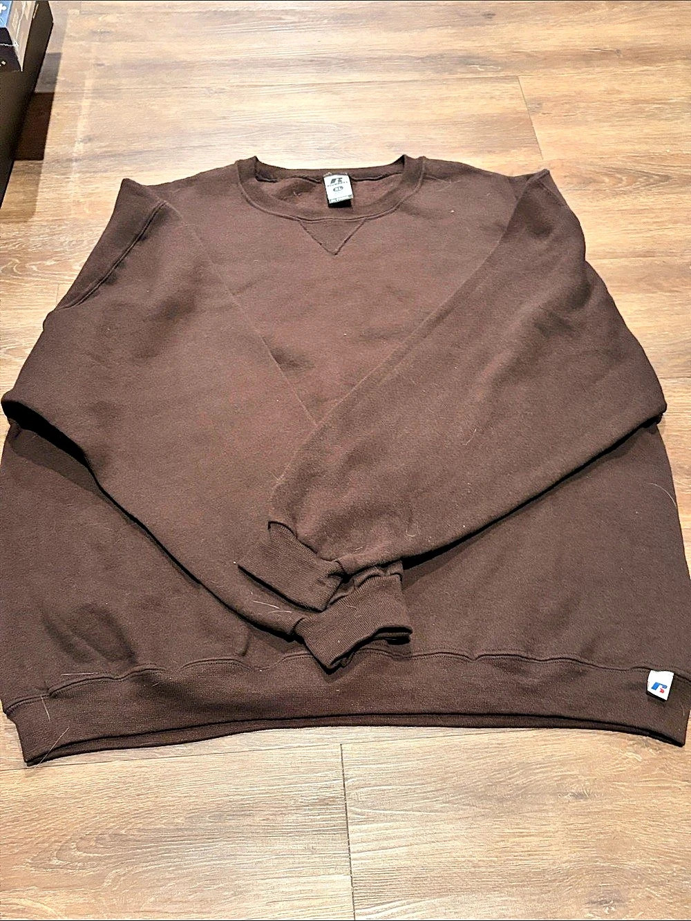 Vintage Y2K Russell Athletic Dri-Power Fleece Crewneck Sweatshirt Brown XL